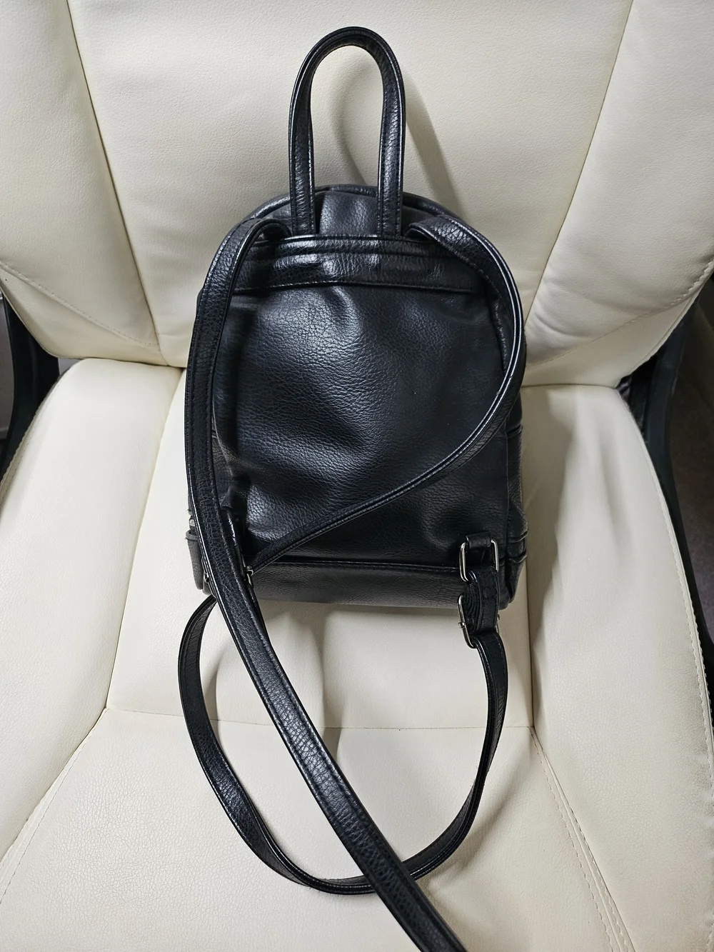 Mudd Black Leather Mini Backpack